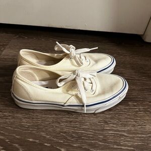 Vans Cream Canvas Sneakers